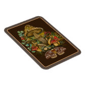 Retro kleuren Mushroom & Moth Art Magneet (Rechterzijde)