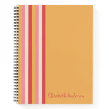 Retro Kleuren Oranje Roze Goud Strepen Meisjesnaam