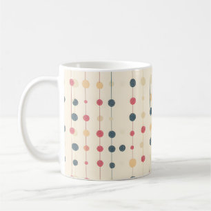 Retro Kleuren Polka Dots Boho Stijl Koffiemok