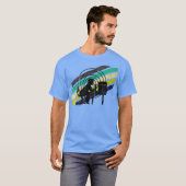 Retro-kleuren-radiooperator - versleten t-shirt (Voorkant volledig)