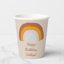 Retro Kleuren Regenboog Doodle Aangepaste Bericht