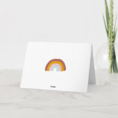 Retro kleuren regenboogbalk op maat kaart (Achterkant)