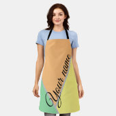 Retro  kleuren schort (Gedragen)
