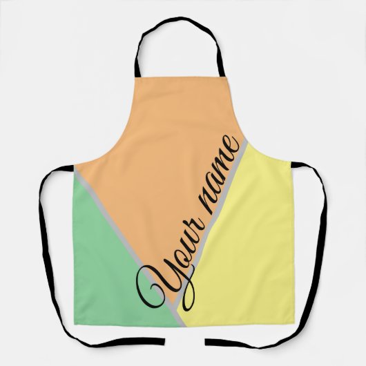 Retro  kleuren schort (Voorkant)