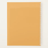 Retro Kleuren Sinaasappel Roze Gouden Strepen Scri Planner (Achterkant)