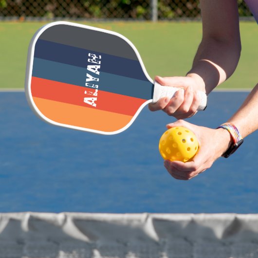 Retro  Kleuren Strepen Pickleball Paddle (Insitu)