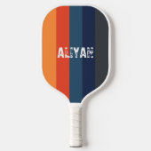 Retro  Kleuren Strepen Pickleball Paddle (Voorkant)
