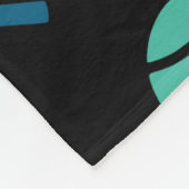 Retro kleuren tennis patroon zwart fleece deken (Hoek)