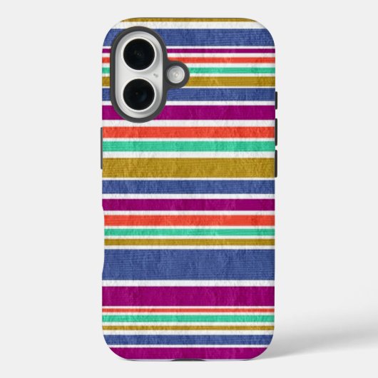 Retro Kleuren Textuur Gestreept Case-Mate iPhone Case (Achterkant)