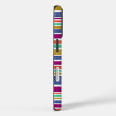 Retro Kleuren Textuur Gestreept Case-Mate iPhone Case (Achterkant / Rechts)