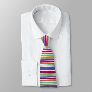 Retro Kleuren Textuur Look Strepen Stropdas