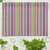Retro Kleuren Textuur Look Strepen Theedoek (Gevouwen)