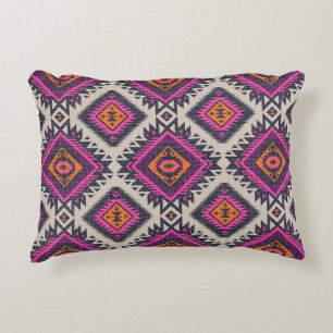 Retro kleuren, tribal Navajo ontwerp. Accent Kussen
