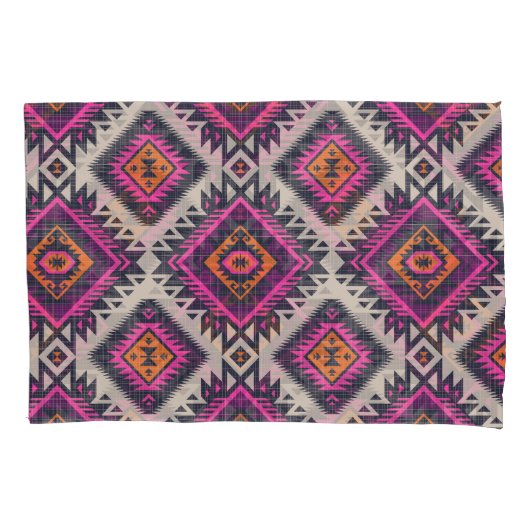 Retro kleuren, tribal Navajo ontwerp. Kussensloop (Voorkant)