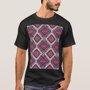 Retro kleuren, tribal Navajo ontwerp. T-shirt