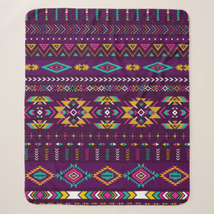 retro kleuren tribale naadloze navajo patter sherpa deken