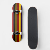 Retro kleurenband patroon persoonlijk skateboard (Voorkant)