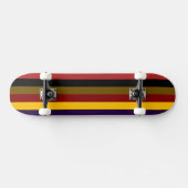 Retro kleurenband patroon persoonlijk skateboard (Horizontaal)