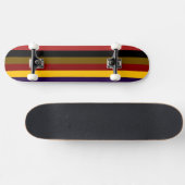 Retro kleurenband patroon persoonlijk skateboard (Horizontaal)