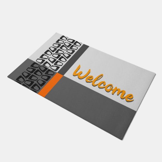 Retro kleurenblok deurmat (Schuin)