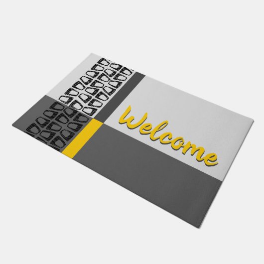 Retro kleurenblok deurmat (Schuin)