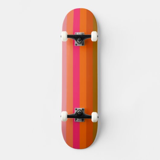 Retro kleurenpatroon 11 persoonlijk skateboard (Voorkant)