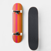Retro kleurenpatroon 11 persoonlijk skateboard (Voorkant)