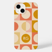 Retro kleurenpatroon op maat van Monogram Case-Mate iPhone Case (Achterkant)