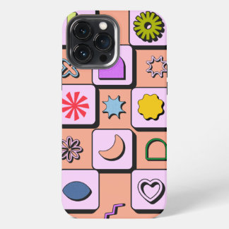 Retro Kleurenpatroon Persoonlijke Case-Mate iPhone 13 Pro Max Hoesje