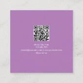 Retro Kleurgolf Minimalistische QR-code Vierkante Visitekaartje (Achterkant)