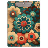 retro-kleurige bloemen klembord (Voorkant)