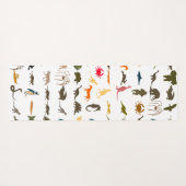 Retro-kleurige dieren yogamat (Achterkant (horizontaal))