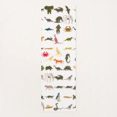 Retro-kleurige dieren yogamat (Voorkant)