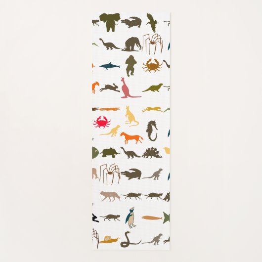 Retro-kleurige dieren yogamat (Voorkant)