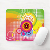 Retro-kleurige mousepad muismat (Met muis)