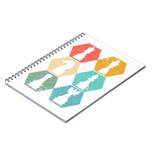 RETRO KLEURKLEURCHESS NOTITIEBOEK (Linkerzijde)