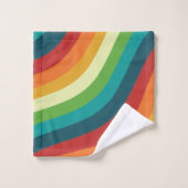 Retro Kleurrijk Bad Handdoek (Wasdoekje)