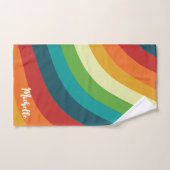 Retro Kleurrijk Bad Handdoek (Handdoek)