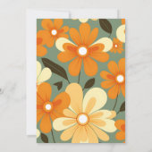  Retro Kleurrijk Bloemen Vrijgezellenfeest Kaart (Achterkant)