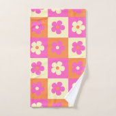 Retro Kleurrijk Boheems Bloemen Patroon Bad Handdoek (Handdoek)