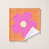 Retro Kleurrijk Boheems Bloemen Patroon Bad Handdoek (Wasdoekje)