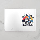 Retro  kleurrijk design cadeau voor Apotheker Folie Wenskaart (Buiten Laag)
