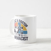 Retro  kleurrijk design cadeau voor Apotheker Koffiemok (Voorkant links)