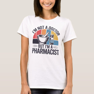 Retro  kleurrijk design cadeau voor Apotheker T-shirt