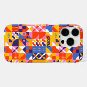 Retro Kleurrijk Geometrisch Motief Patroon Aangepa Case-Mate iPhone Case (Achterkant (horizontaal))