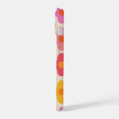 Retro Kleurrijk Hippie Mod Bloemen Patroon iPhone 15 Case (Linkerkant)