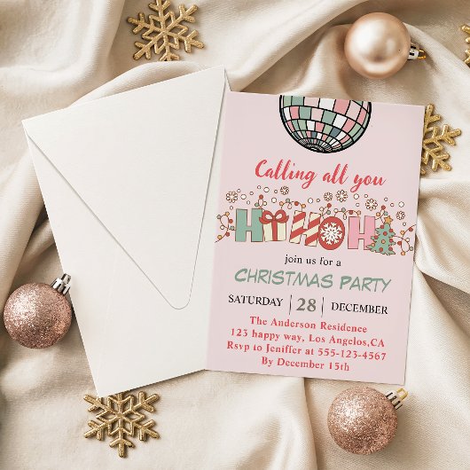 Retro Kleurrijk Kerstfeest Kaart