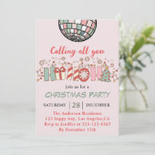 Retro Kleurrijk Kerstfeest Kaart (Staand voorkant)