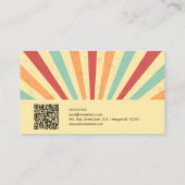 Retro kleurrijk met QR Visitekaartje (Achterkant)