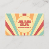 Retro kleurrijk met QR Visitekaartje (Voorkant)